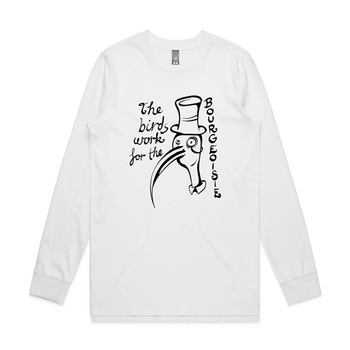 Bourgeoisie Birds Tee by Lonely Kids Club. All clothing from our T-shirts to our shorts and hoodies are ethically made, and printed packed and shipped from Sydney.