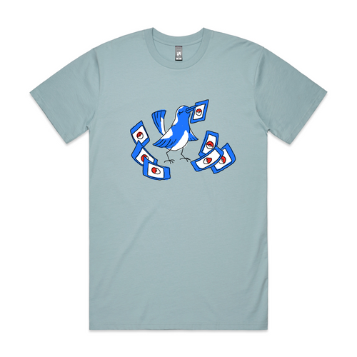Bower Bird Tee by Lonely Kids Club. All clothing from our T-shirts to our shorts and hoodies are ethically made, and printed packed and shipped from Sydney.