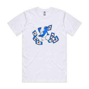 Bower Bird Tee by Lonely Kids Club. All clothing from our T-shirts to our shorts and hoodies are ethically made, and printed packed and shipped from Sydney.