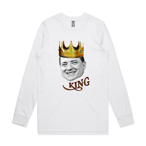 Brendan Fraser King Tee by Lonely Kids Club. All clothing from our T-shirts to our shorts and hoodies are ethically made, and printed packed and shipped from Sydney.