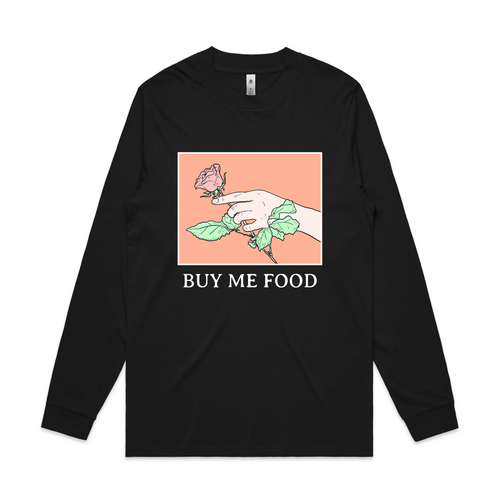 Buy Me Food Tee by Lonely Kids Club. All clothing from our T-shirts to our shorts and hoodies are ethically made, and printed packed and shipped from Sydney.