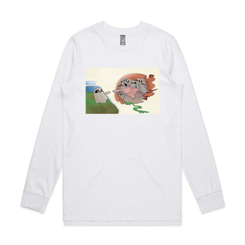 The Creation Of Travis Tee by Lonely Kids Club. All clothing from our T-shirts to our shorts and hoodies are ethically made, and printed packed and shipped from Sydney.