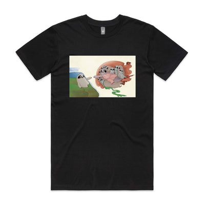 The Creation Of Travis Tee by Lonely Kids Club. All clothing from our T-shirts to our shorts and hoodies are ethically made, and printed packed and shipped from Sydney.