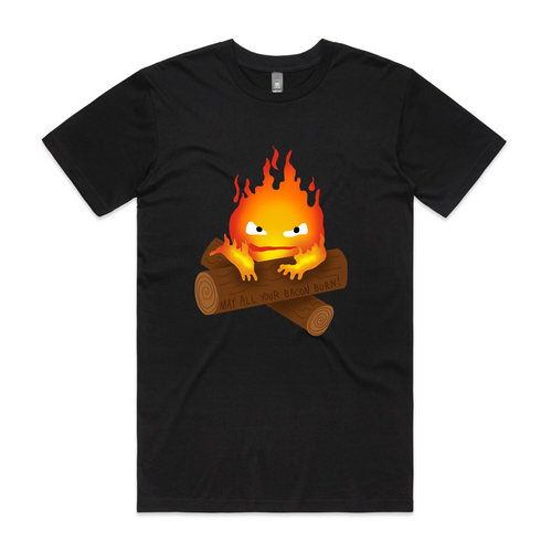 Calcifer Curse Tee by Lonely Kids Club. All clothing from our T-shirts to our shorts and hoodies are ethically made, and printed packed and shipped from Sydney.