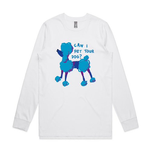 Can I Pet Your Dog Tee by Lonely Kids Club. All clothing from our T-shirts to our shorts and hoodies are ethically made, and printed packed and shipped from Sydney.