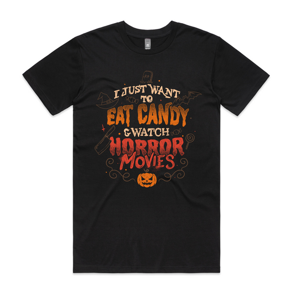 Candy & Horror Movies Tee