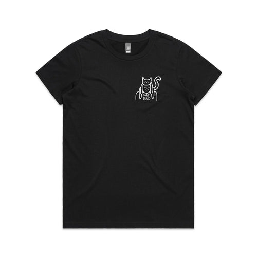 Cat Dad Tee by Lonely Kids Club. All clothing from our T-shirts to our shorts and hoodies are ethically made, and printed packed and shipped from Sydney.