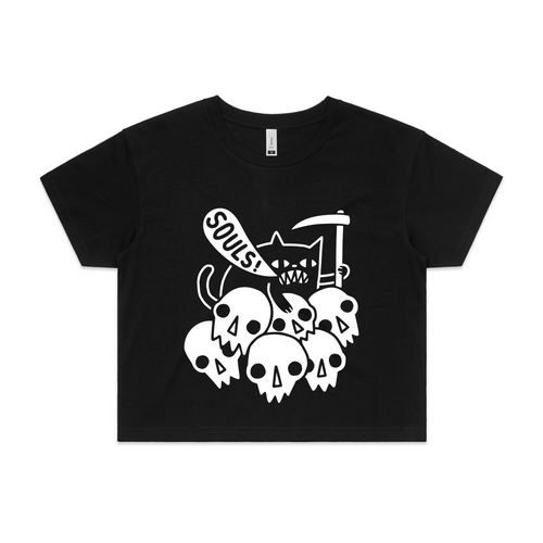 Cat Got Your Soul Tee by Lonely Kids Club. All clothing from our T-shirts to our shorts and hoodies are ethically made, and printed packed and shipped from Sydney.