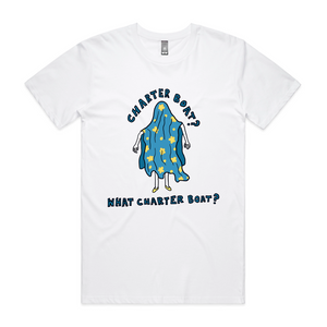 Charter Boat Tee by Lonely Kids Club. All clothing from our T-shirts to our shorts and hoodies are ethically made, and printed packed and shipped from Sydney.