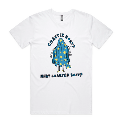 Charter Boat Tee by Lonely Kids Club. All clothing from our T-shirts to our shorts and hoodies are ethically made, and printed packed and shipped from Sydney.