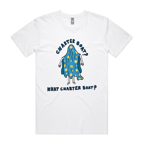 Charter Boat Tee by Lonely Kids Club. All clothing from our T-shirts to our shorts and hoodies are ethically made, and printed packed and shipped from Sydney.