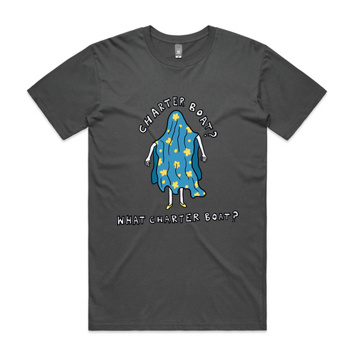 Charter Boat Tee by Lonely Kids Club. All clothing from our T-shirts to our shorts and hoodies are ethically made, and printed packed and shipped from Sydney.