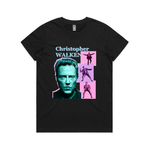 Christopher Walken Retro Tee by Lonely Kids Club. All clothing from our T-shirts to our shorts and hoodies are ethically made, and printed packed and shipped from Sydney.