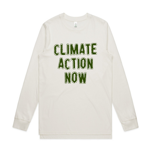 Climate Action Now Tee by Lonely Kids Club. All clothing from our T-shirts to our shorts and hoodies are ethically made, and printed packed and shipped from Sydney.