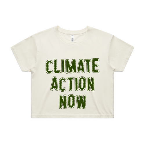 Climate Action Now Tee by Lonely Kids Club. All clothing from our T-shirts to our shorts and hoodies are ethically made, and printed packed and shipped from Sydney.
