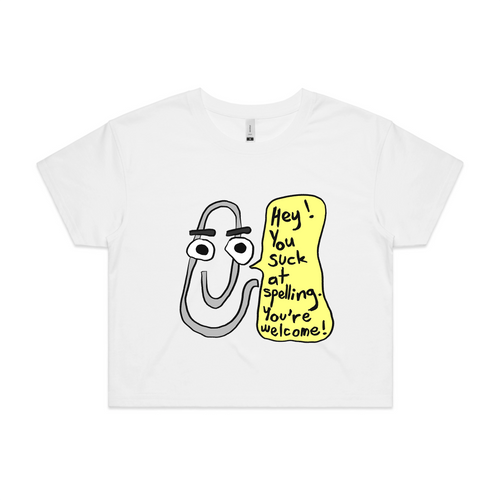 Clippy Tee by Lonely Kids Club. All clothing from our T-shirts to our shorts and hoodies are ethically made, and printed packed and shipped from Sydney.