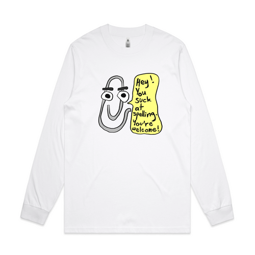 Clippy Tee by Lonely Kids Club. All clothing from our T-shirts to our shorts and hoodies are ethically made, and printed packed and shipped from Sydney.