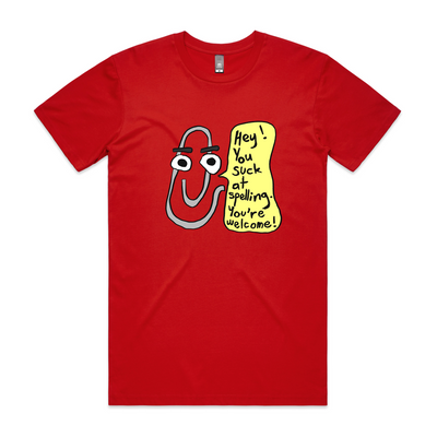 Clippy Tee by Lonely Kids Club. All clothing from our T-shirts to our shorts and hoodies are ethically made, and printed packed and shipped from Sydney.