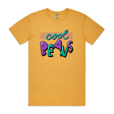 Cool Beans Tee by Lonely Kids Club. All clothing from our T-shirts to our shorts and hoodies are ethically made, and printed packed and shipped from Sydney.