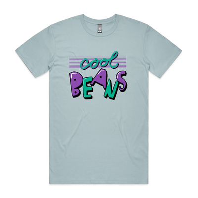 Cool Beans Tee by Lonely Kids Club. All clothing from our T-shirts to our shorts and hoodies are ethically made, and printed packed and shipped from Sydney.