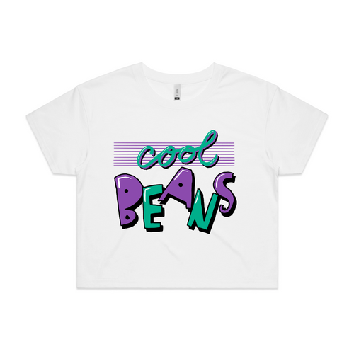 Cool Beans Tee by Lonely Kids Club. All clothing from our T-shirts to our shorts and hoodies are ethically made, and printed packed and shipped from Sydney.