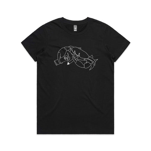 Crab Tee by Lonely Kids Club. All clothing from our T-shirts to our shorts and hoodies are ethically made, and printed packed and shipped from Sydney.