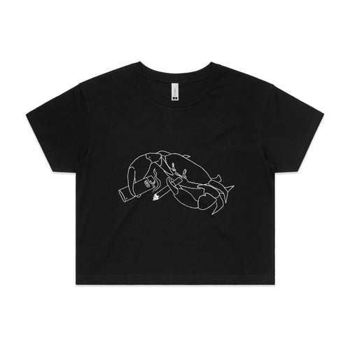 Crab Tee by Lonely Kids Club. All clothing from our T-shirts to our shorts and hoodies are ethically made, and printed packed and shipped from Sydney.