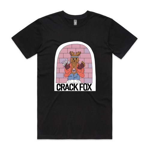 Crack Fox Tee by Lonely Kids Club. All clothing from our T-shirts to our shorts and hoodies are ethically made, and printed packed and shipped from Sydney.