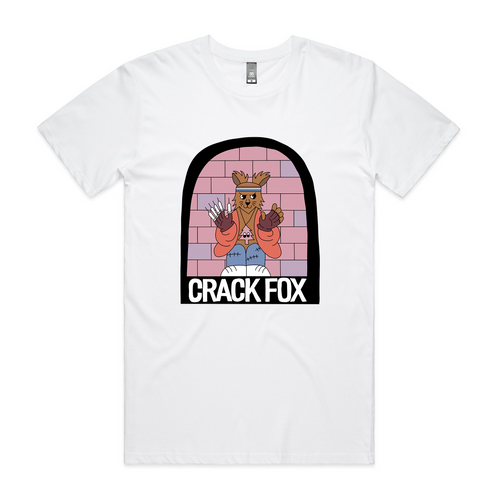 Crack Fox Tee by Lonely Kids Club. All clothing from our T-shirts to our shorts and hoodies are ethically made, and printed packed and shipped from Sydney.