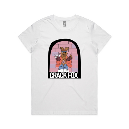 Crack Fox Tee by Lonely Kids Club. All clothing from our T-shirts to our shorts and hoodies are ethically made, and printed packed and shipped from Sydney.