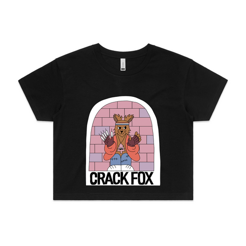 Crack Fox Tee by Lonely Kids Club. All clothing from our T-shirts to our shorts and hoodies are ethically made, and printed packed and shipped from Sydney.