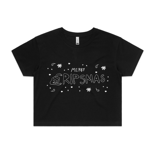 Cripsmas Tee by Lonely Kids Club. All clothing from our T-shirts to our shorts and hoodies are ethically made, and printed packed and shipped from Sydney.
