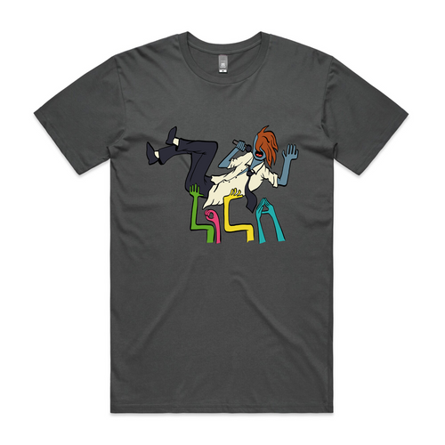 LOLA Crowdsurfer Tee by Lonely Kids Club. All clothing from our T-shirts to our shorts and hoodies are ethically made, and printed packed and shipped from Sydney.
