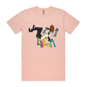 LOLA Crowdsurfer Tee by Lonely Kids Club. All clothing from our T-shirts to our shorts and hoodies are ethically made, and printed packed and shipped from Sydney.