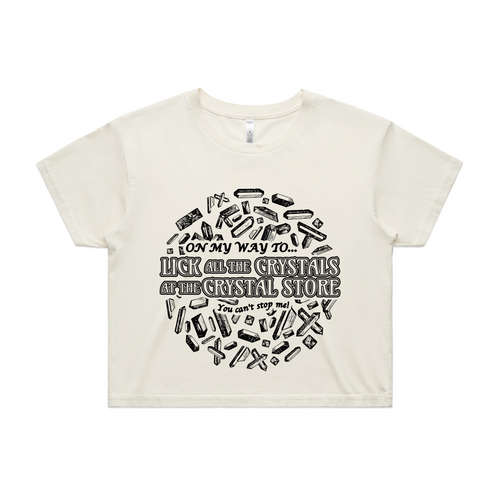 Crystal Licker Tee by Lonely Kids Club. All clothing from our T-shirts to our shorts and hoodies are ethically made, and printed packed and shipped from Sydney.