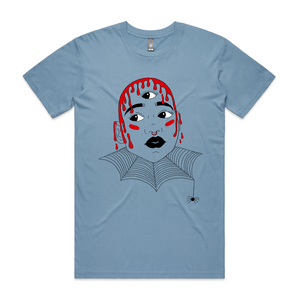 Cursed Girl Tee by Lonely Kids Club. All clothing from our T-shirts to our shorts and hoodies are ethically made, and printed packed and shipped from Sydney.