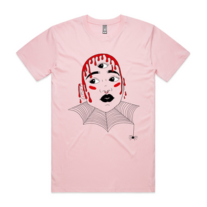 Cursed Girl Tee by Lonely Kids Club. All clothing from our T-shirts to our shorts and hoodies are ethically made, and printed packed and shipped from Sydney.