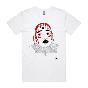 Cursed Girl Tee by Lonely Kids Club. All clothing from our T-shirts to our shorts and hoodies are ethically made, and printed packed and shipped from Sydney.