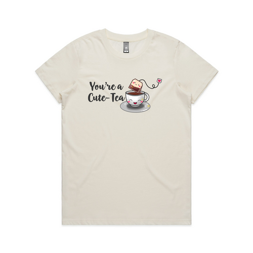 Cute-Tea Tee by Lonely Kids Club. All clothing from our T-shirts to our shorts and hoodies are ethically made, and printed packed and shipped from Sydney.