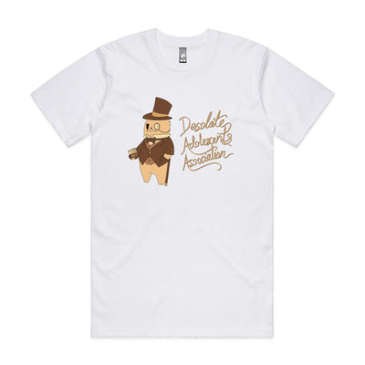 Desolate Adolescents Association Tee by Lonely Kids Club. All clothing from our T-shirts to our shorts and hoodies are ethically made, and printed packed and shipped from Sydney.