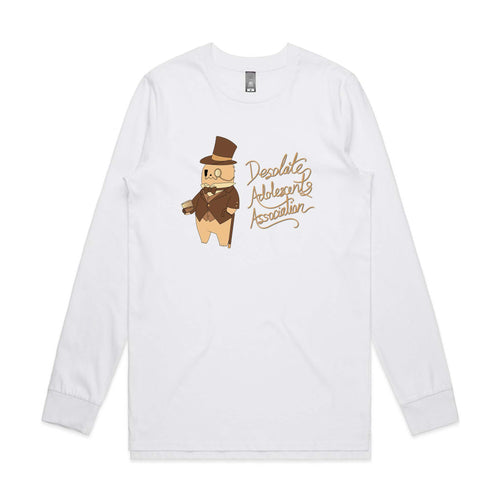 Desolate Adolescents Association Tee by Lonely Kids Club. All clothing from our T-shirts to our shorts and hoodies are ethically made, and printed packed and shipped from Sydney.