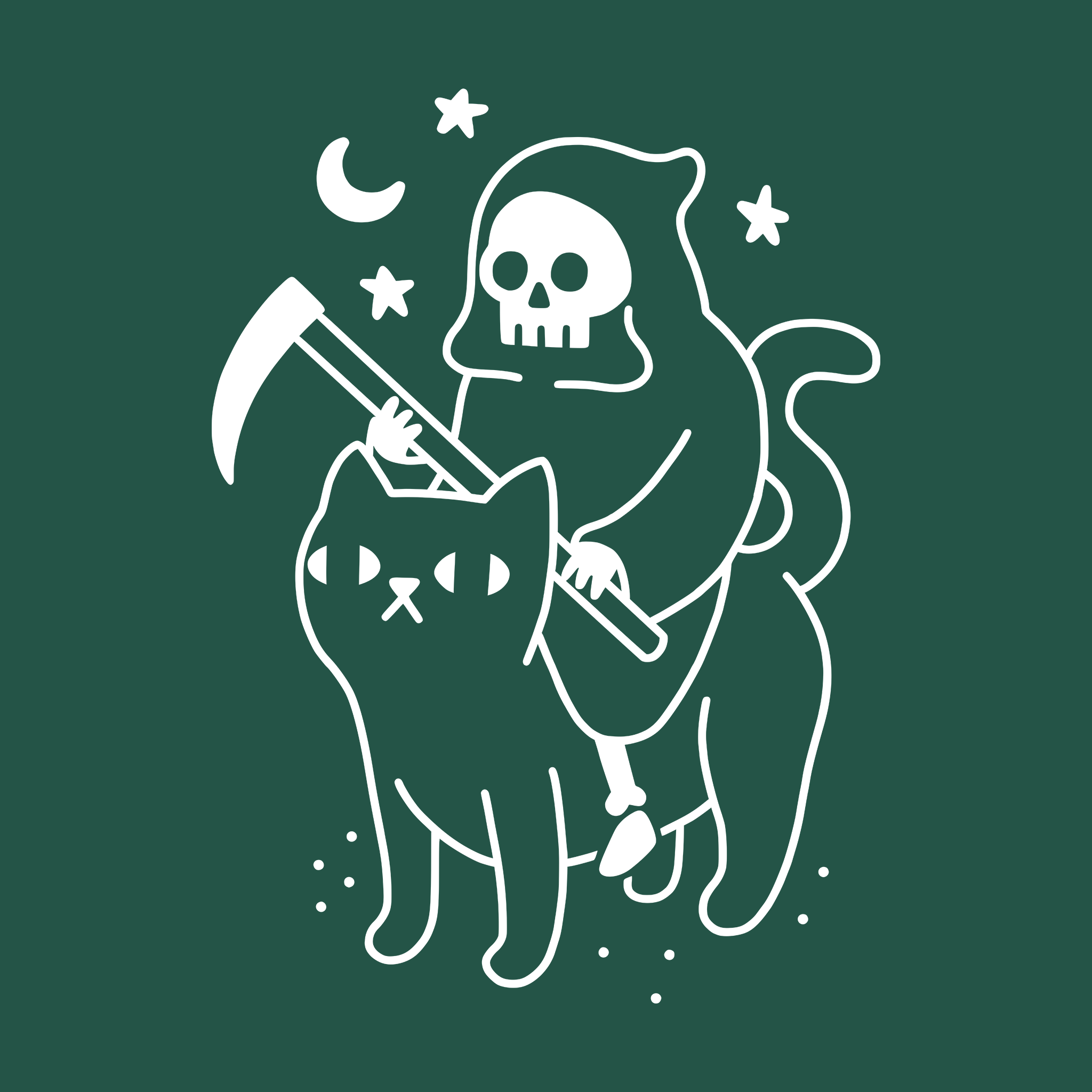 Death Rides A Cat Tee