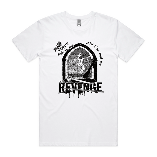 Delicious Revenge Tee by Lonely Kids Club. All clothing from our T-shirts to our shorts and hoodies are ethically made, and printed packed and shipped from Sydney.