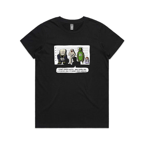 Demon Fetal Harvest Tee by Lonely Kids Club. All clothing from our T-shirts to our shorts and hoodies are ethically made, and printed packed and shipped from Sydney.