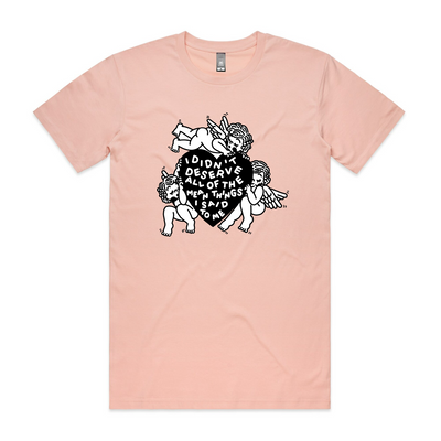 Deserve Tee by Lonely Kids Club. All clothing from our T-shirts to our shorts and hoodies are ethically made, and printed packed and shipped from Sydney.