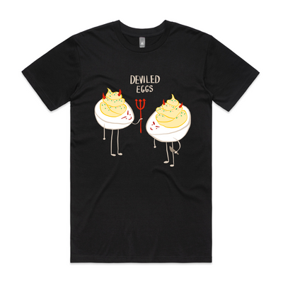 Deviled Eggs Tee by Lonely Kids Club. All clothing from our T-shirts to our shorts and hoodies are ethically made, and printed packed and shipped from Sydney.