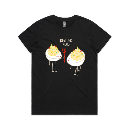 Deviled Eggs Tee by Lonely Kids Club. All clothing from our T-shirts to our shorts and hoodies are ethically made, and printed packed and shipped from Sydney.