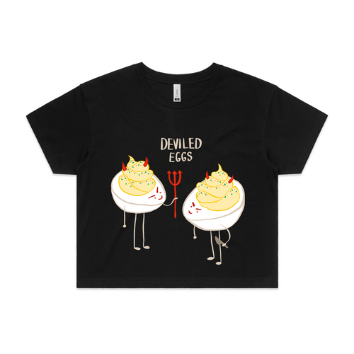 Deviled Eggs Tee by Lonely Kids Club. All clothing from our T-shirts to our shorts and hoodies are ethically made, and printed packed and shipped from Sydney.