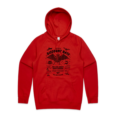 Discount Bats Hoodie by Lonely Kids Club. All clothing from our T-shirts to our shorts and hoodies are ethically made, and printed packed and shipped from Sydney.