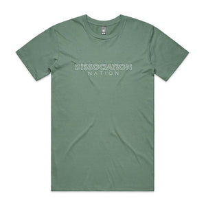 Dissociation Nation Tee by Lonely Kids Club. All clothing from our T-shirts to our shorts and hoodies are ethically made, and printed packed and shipped from Sydney.